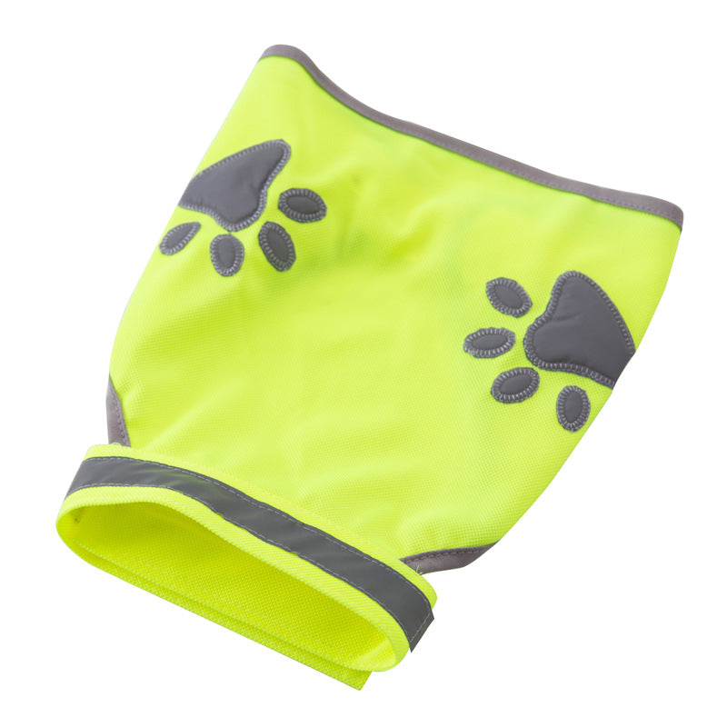 Pet vest fluorescent green reflective