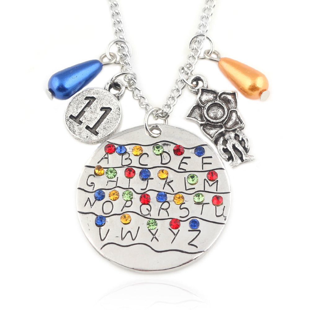 Stranger Things Necklace Bulb Letter Pendant